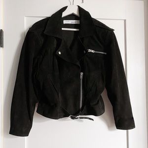 Suede/Lamb Leather Black IRO Motorcycle Jacket. Worn once!